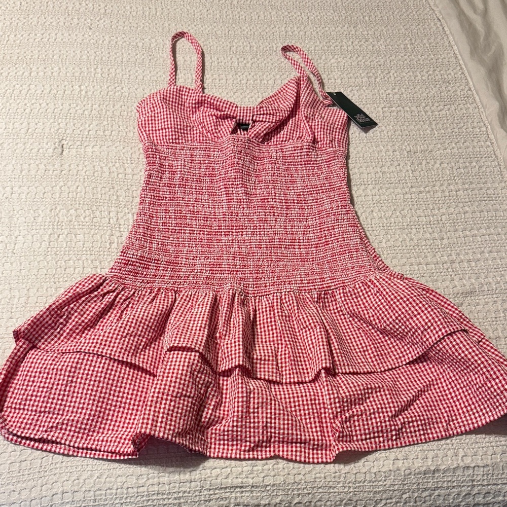 Women's Game Day Smocked Mini Skater Dress - Wild Fable™